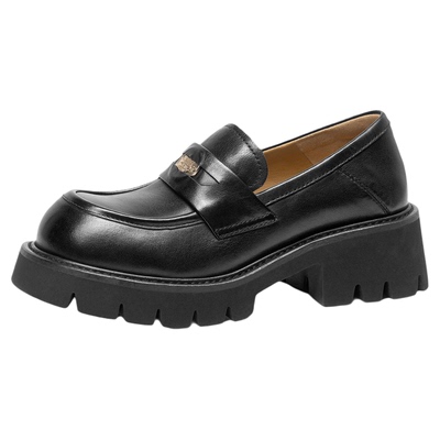 BeauToday粗跟乐福鞋英伦风