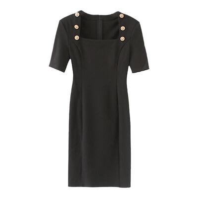 garbociaga喜儿黑色连衣裙