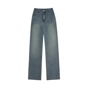 「MISAZ」新增复古色~ 超柔软天丝牛仔裤 收胯显瘦直筒薄款拖地裤