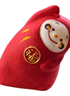 京都龙虎作招福结婚送礼车载摆件