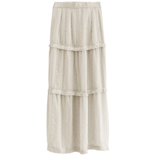 sly 24冬季新款温柔初恋感小白裙简约蕾丝半身裙038HAZ31-0291