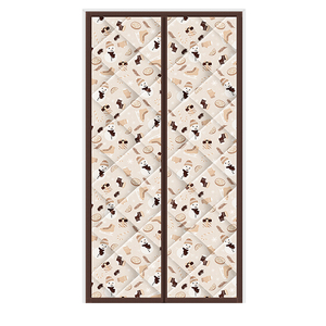 冬季加厚保温PU棉门帘防风防寒磁性自吸隔断布帘子玄关卧室免打孔
