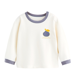 儿童秋衣单件上衣纯棉女童秋装上衣长袖男童内衣春秋冬宝宝保暖衣