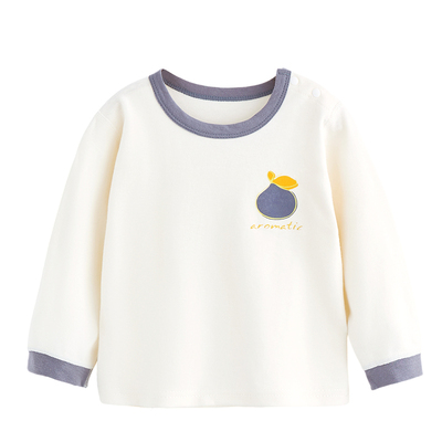 纯棉薄款小童秋衣单件上衣