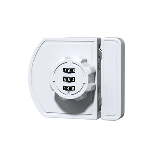 免打孔移门锁柜门双开门密码钩锁防盗安全锁扣房门推拉门插销卡扣