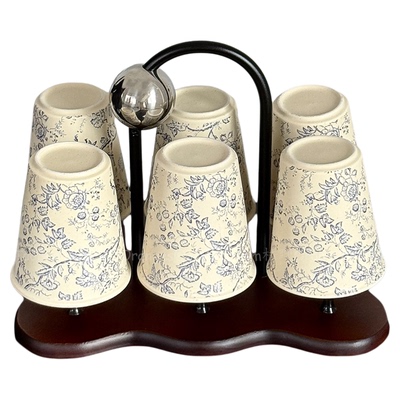 新中式喝水杯套装陶瓷杯家用茶杯