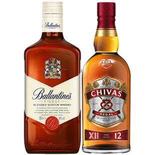 芝华士12年+百龄坛特醇洋酒苏格兰威士忌套装500ml*2瓶