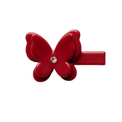 定制钻石镶嵌双层蝴蝶发夹