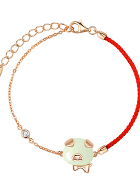 小猪猪和田玉手链女生日礼物