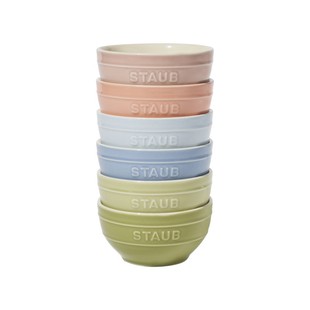 staub珐宝马卡龙色陶瓷米饭碗6件套小碗套装组合家用汤碗餐具饭碗