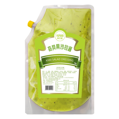 VIPOOD奇异果沙拉酱1kg大包装商用水果蔬菜热狗三明治酱轻食酱料
