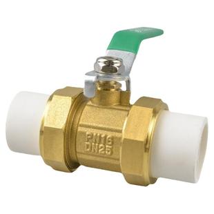 铜球阀6分25铜阀门开关耐高温ppr双活接球阀一寸全铜热熔活结阀门