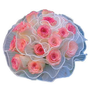 浪花纱白色珍珠波浪纱鲜花纱网花束网纱花艺包装纸材料玫瑰围边