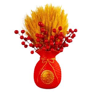 天然黄金大麦干花束福袋钱袋子客厅摆设件金黄麦穗装饰乔迁仿真花