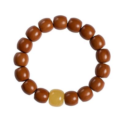 野生猴头老型桶珠手串蜜蜡手链