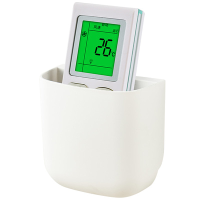 简约风免打孔空调遥控器收纳盒