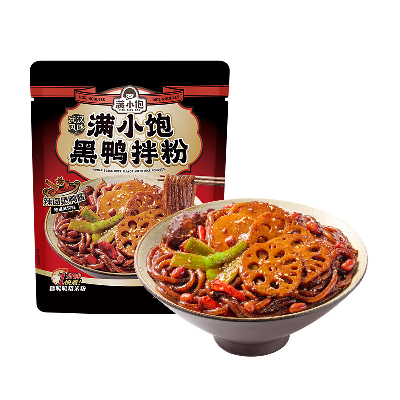 【U先试用】满小饱武汉风味黑鸭拌粉米粉黑鸭煲黑鸭卤料支持闪购
