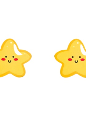 星星耳钉可爱卡通少女心