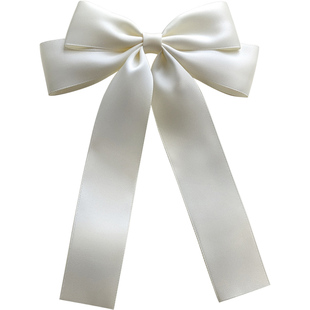 白色蝴蝶结别针领结小号缎面胸针衬衫毛衣大号洛丽塔领花裙子配饰