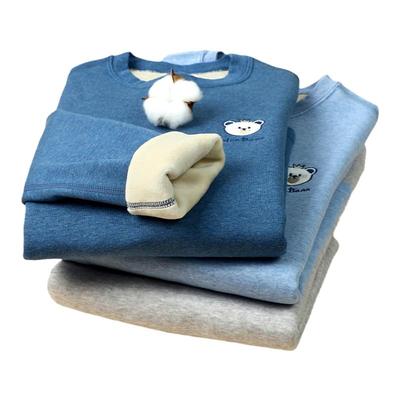 红豆男女童秋冬加绒加厚保暖内衣套装中大童儿童秋衣秋裤色纺套装