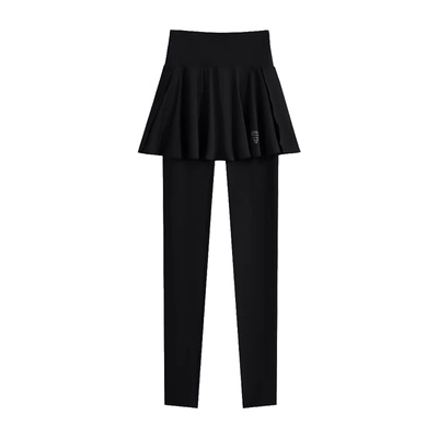 假两件高腰提臀透气瑜伽裤女