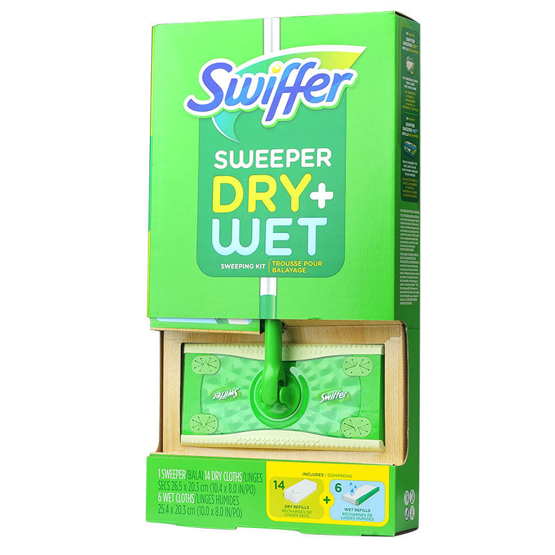 美国 Swiffer宝洁吸尘干湿平板拖把免洗干抹布干湿巾替换装除尘掸