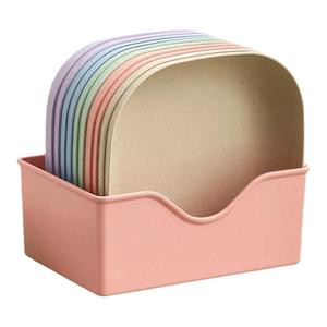 加厚餐桌垃圾盘碟吐骨碟家用骨碟骨头碟创意塑料菜碟小盘子带底座