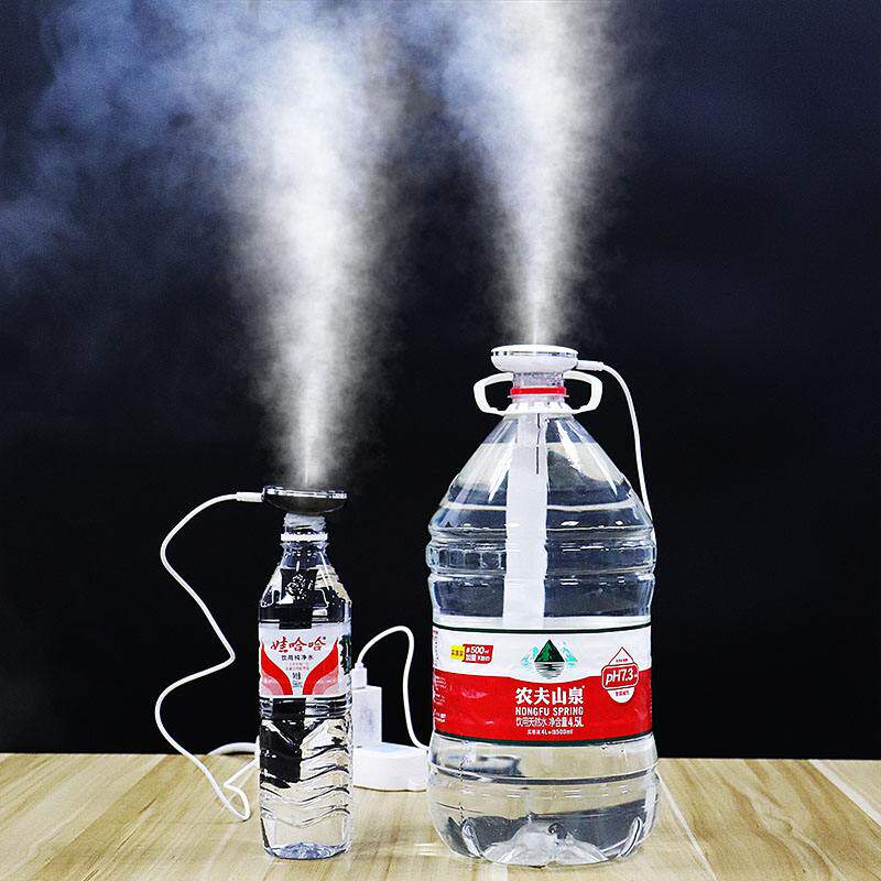 加湿器家用静音卧室小型空气车载车用矿泉水瓶简易桌面插纯净水桶