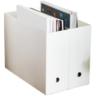 大容量日式文件收纳盒带轮桌面书本收纳箱窄高型夹缝整理盒置物架