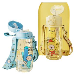 新升级一盖双饮PPSU儿童水杯耐高温可水煮宝宝直饮杯幼儿园吸管杯