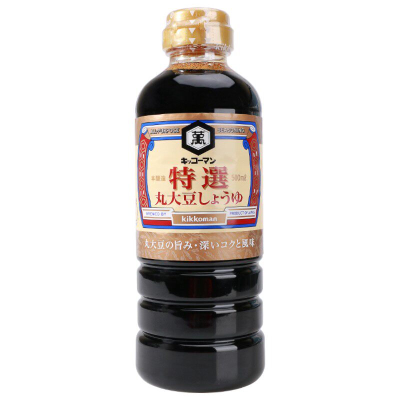 日本龟甲万特选丸大豆酱油500ml
