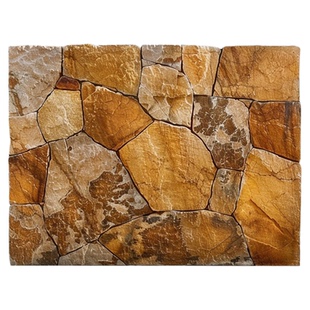 柏坡黄墙石头垒墙石皮墙天然石砌筑树池挡土柏坡黄地铺定制景观石