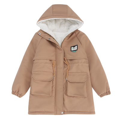 女童棉衣加厚冬季加绒派克服外套