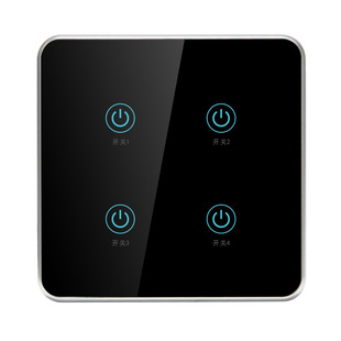 微控智能开关86型触摸面板单开双开三开四开触控屏墙壁开关家用