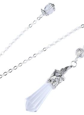 天然白水晶灵修灵摆挂件