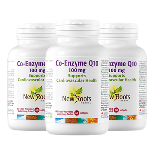 【3瓶巩固装】NewRoots辅酶Q10保健品加拿大进口呵护心血管心脏