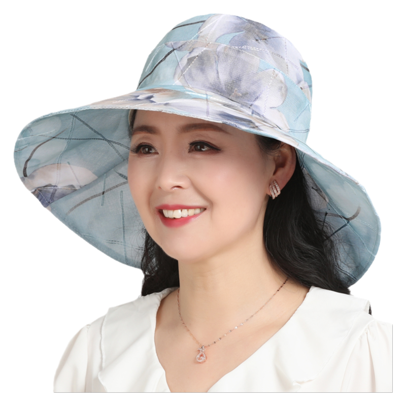 妈妈帽子女大沿沙滩中老年人婆婆