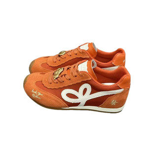 真皮拼色德训鞋女2026年春季新款华夫阿甘鞋软底不累脚运动休闲鞋