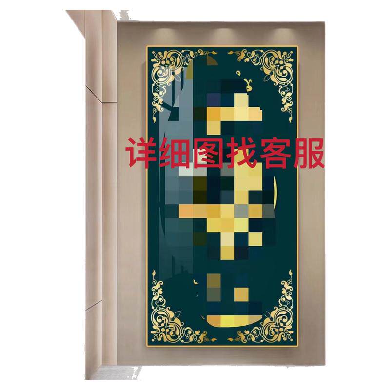 民族挂图回回挂画镜瓷画玄关装饰画现代轻奢走廊简约客厅壁画包邮