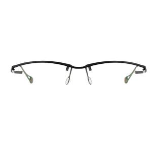 奥山清行同款纯钛手工高级无框眼镜框时尚白色大框大脸男女配近视