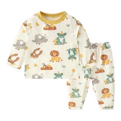 咔咔熊猫纯棉秋季儿童秋衣秋裤