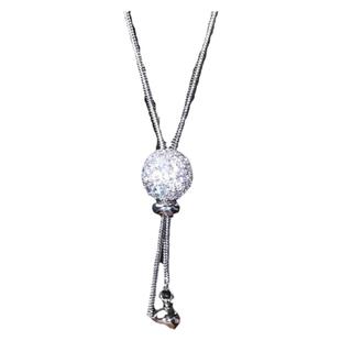 2025新款项链女时尚简约锁骨链抽拉式长款毛衣链气质精致配饰挂件