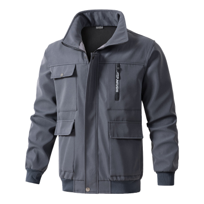 秋冬加绒加厚劳保工作服套装男