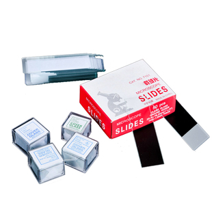 载玻片盖玻片生物玻片显微镜玻璃光面磨砂面载玻片7101 7105 18*18 20*20 22*22 24*24生物实验切片实验耗材