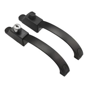 金刚网纱窗执手防盗纱窗锁执手锁纱窗配件门五金保险拉手带锁把手