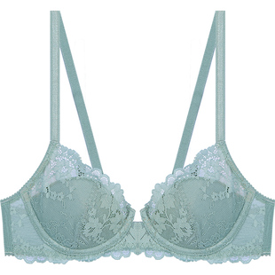 【品牌特惠】宝诗嫣法式内衣女大胸显小文胸薄款蕾丝舒适性感胸罩