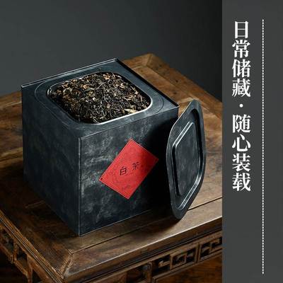 义统陈皮铁桶五斤大容量现货茶铁皮方包装罐带桶密封马口铁盖子散