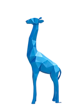 艺家乡长颈鹿形摆件公园景观雕塑