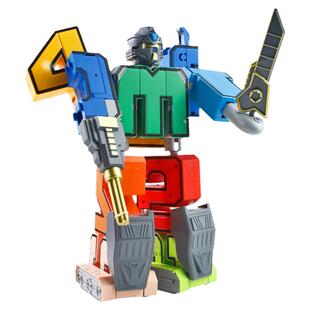 儿童数字变形玩具合体机器人机甲加大套装益智宝宝男孩汽车工程车