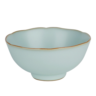 仁慈佑物汝窑圆明饭碗餐具套装家用景德镇陶瓷复古汝瓷青瓷礼盒装